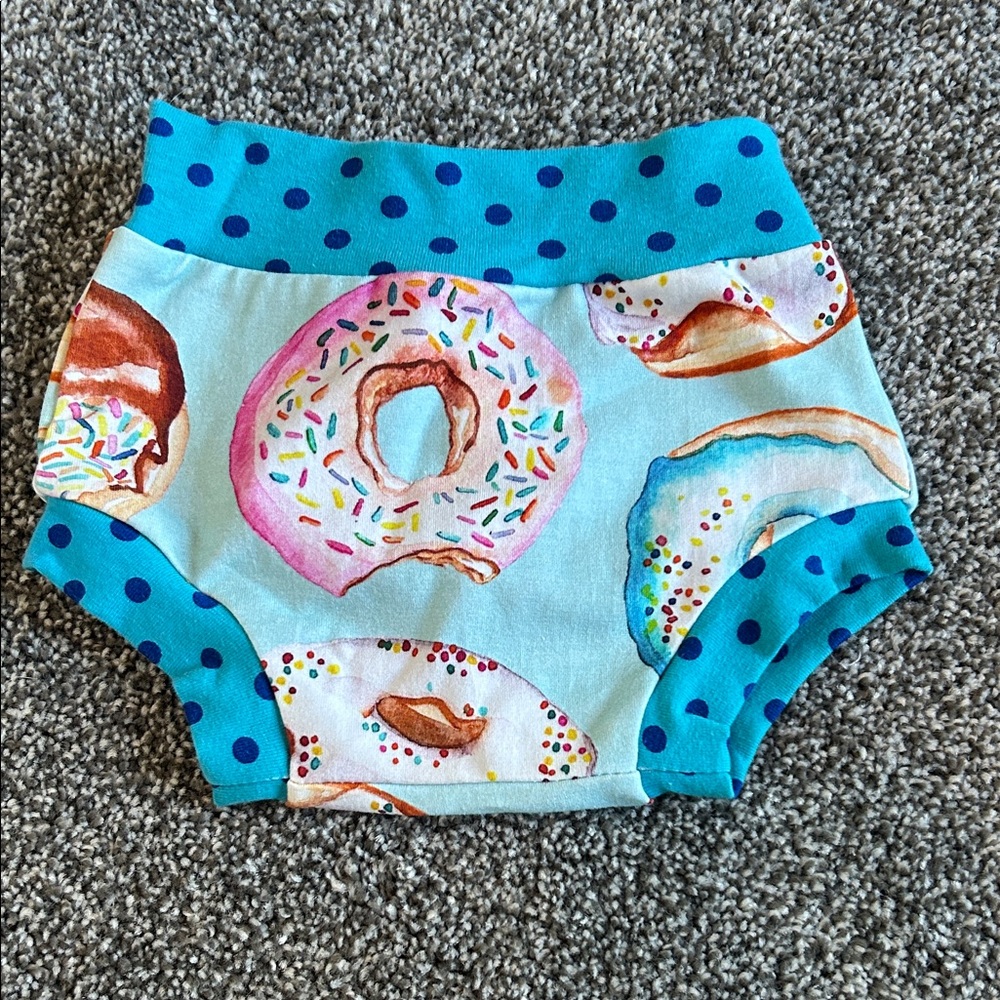 3mo Baby Blue Donut Print Kids Shorts-NEW